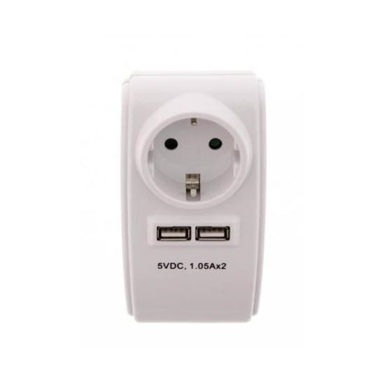 Priza fisa Shuko priza cu 2 USB 2.1A, Well