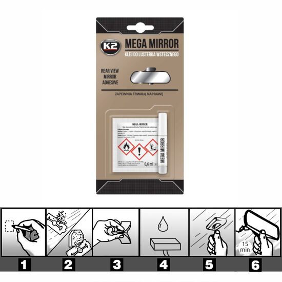 Solutie lipit oglinda retrovizoare, 0.6ml, Mega Mirror, B110N K2