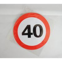 Autocolant reflectorizant fi 12cm limita viteza 40km/h 