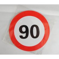 Autocolant reflectorizant fi 12cm limita viteza 90km/h 