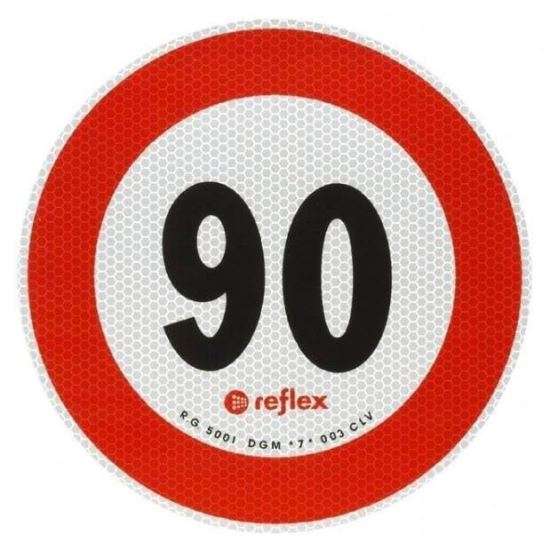 Autocolant reflectorizant fi 20cm limita viteza 90km/h premium 5090M Reflex