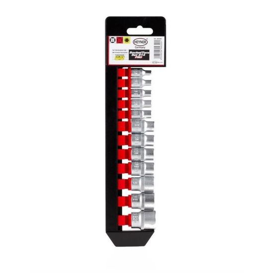Set chei tubulare E4-20 Torx (12 bucati 1/4 + 3/8") 443.20 Heyner