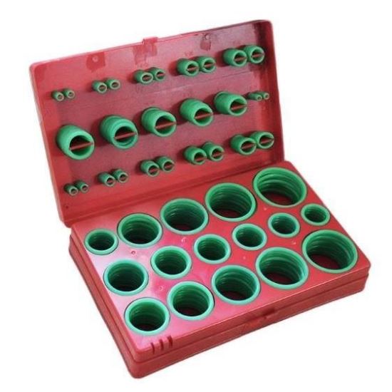Set oringuri cutie rosie silicon verzi 420 buc GREEN O-ring A43
