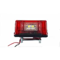 Lampa numar 81x40, 2+2 LED-uri, cu pozitie, rosie, NEW08