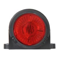 Lampa gabarit 78x93, bec, rosie, pentru spate, W25S 456C Was