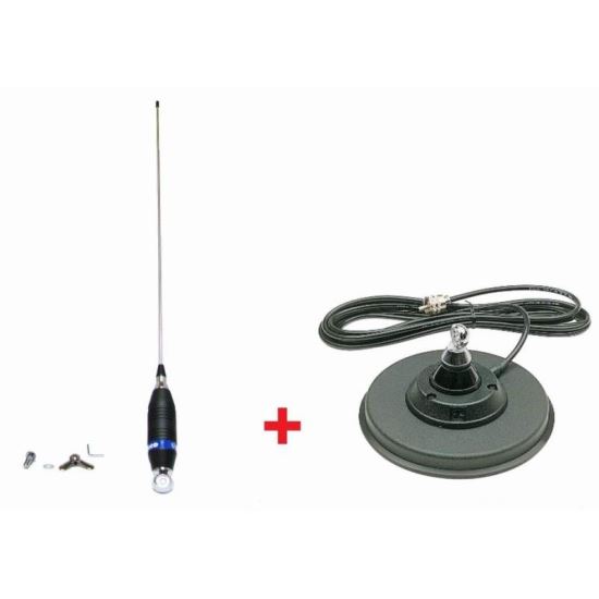 Antena statie 70cm Midland PICCO 70C, T638.17, inox cu magnet  Midl120/DV T057