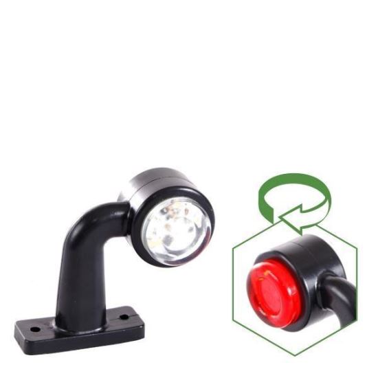 Lampa gabarit cu brat 80mm, MINI 12LED, fi28, 12-30V Egkal DMF.3