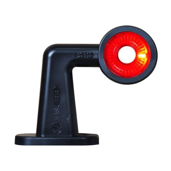 Lampa gabarit cu brat cu cot 90° 125mm, LED, alb-rosie, stanga, 12-24V, W21.2s 412bcL Was