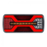 Lampa stop 220x100, 5 functii, LED Neon, 10-30V, cu ceata si catadioptru reflectorizant, cablu 24cm, stanga-dreapta, X Spider, L2424 TruckLed