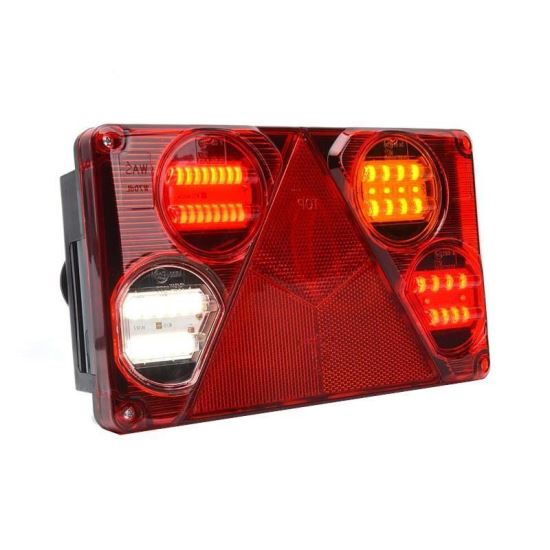 Lampa spate 232x142, 6 functii, cu triunghi, cu ceata si mers inapoi, LED, dreapta, W70DP 392 Was