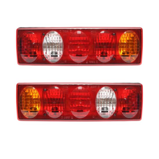 Lampa stop 412x129, set 2 bucati, Iveco Daily 3, 24V, 5 functii, cu 5 ovale, fara bec, Ucler 0131L, 98652, RN26