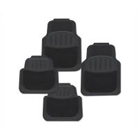Set 4 covorase auto cauciuc cu mocheta negre 731.20 Heyner  
