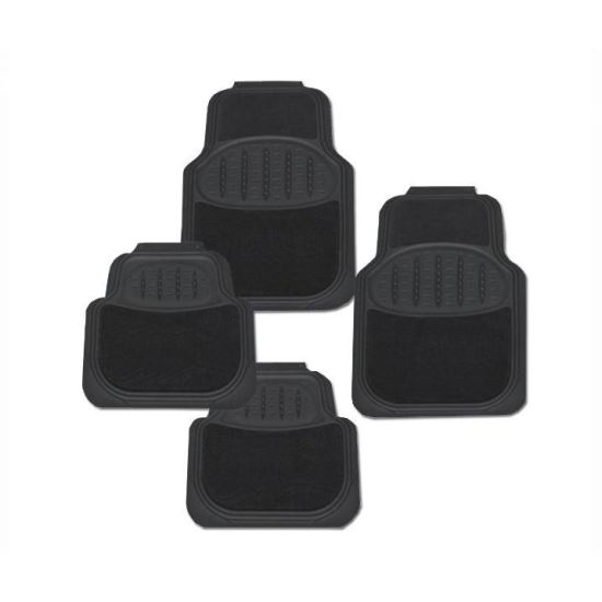 Set 4 covorase auto cauciuc cu mocheta negre 731.20 Heyner  