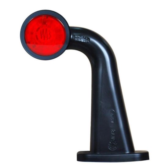 Lampa gabarit brat 187mm, oblic 45°, LED, AngelEye, stanga, 499BCL WAS