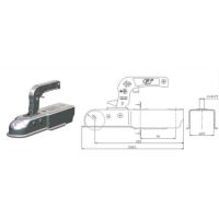Cuplaj remorca 750kg patrat 60.5mm ZSK750I Steelpress SPP