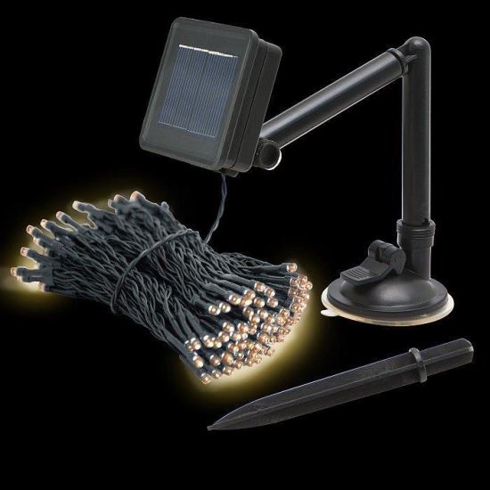 Instalatie luminoasa solara Craciun, 100 LED-uri, alb cald, LEX light 55211b