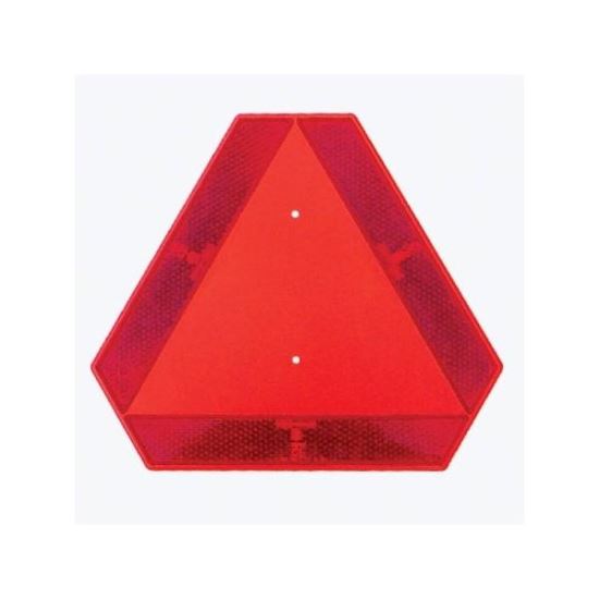 Triunghi reflectorizant pentru vehicul lent (remorca) din plastic L=365mm