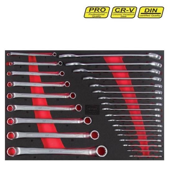 Trusa chei 27 piese combinate, inelare 330.04 Heyner