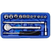 Set chei tubulare 4-13, 17 bucati si clichet, 408.00 Alca