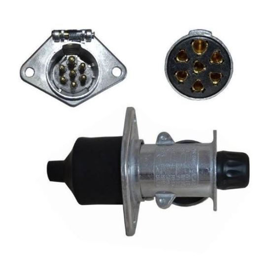 Fisa cu priza remorca 24V, 7 pini, tipN, metal 502020 Autospeed