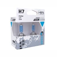 Set 2 becuri H7, 12V 55W PX26D, 4300K, Arctic White extra 90%, Xenon Effect, Vision 58793 Carmotion