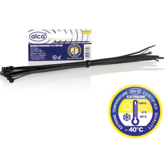 Coliere plastic 200 x2.5mm negre 613.20 Alca