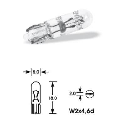 Bec soclu sticla fara dulie 24V/1.2W W1.2W T5 1435 Sumex