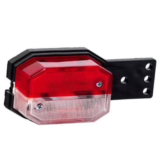 Lampa gabarit 63x42, bec, rosu cu alb, cu suport lateral, FT-024/II Fristom