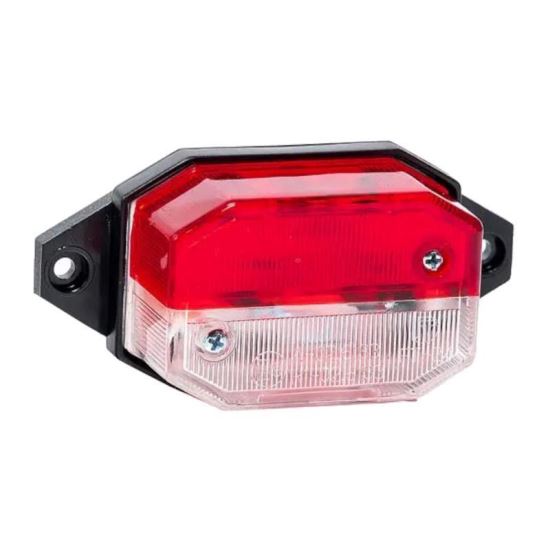 Lampa gabarit 63x42, bec, rosu cu alb, cu suport urechi, FT-024/III Fristom