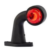 Lampa gabarit cu brat cu cot 90°, 125mm, bec, alb-rosie, 12-24V, FT-033-D Fristom 