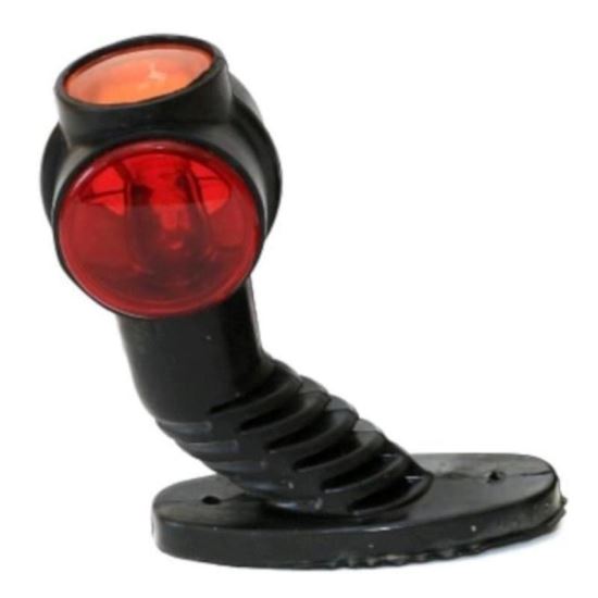Lampa gabarit cu brat oblic 45, 125mm, bec, alb-rosie-galbena, 12-24V  ZK3049 (tip MARS551423) 