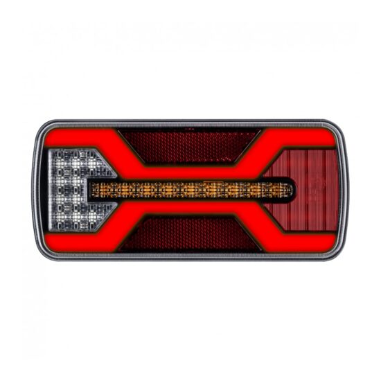Lampa stop 220x100, 5 functii, LED Neon, 10-30V, cu mers inapoi si catadioptru reflectorizant, cablu 24cm, stanga-dreapta, X Spider, L2425 TruckLed