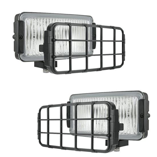 Set Proiectoare faza lunga 180x86, dreptunghiulare cu grila, HP2 Wesem 06525 