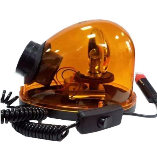 Girofar 12V, h130, prindere cu magnet si sirena, tip lacrima, bec R10W 51065-8001