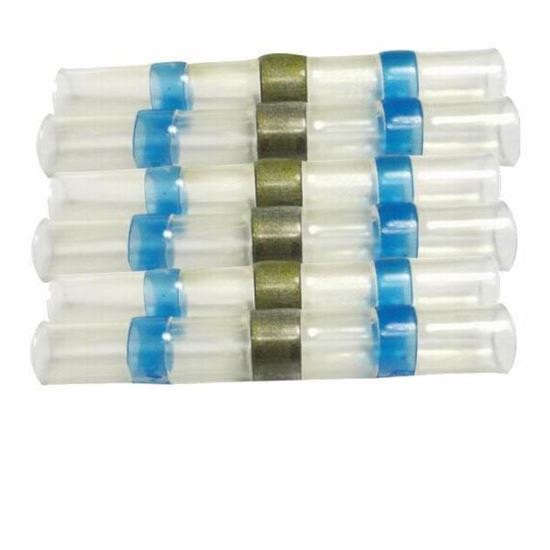 Conector termocontractabil, butt cu inel cositor albastru, 2,5mm2 SHSB3 247Lighting