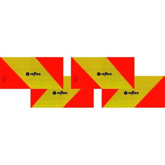 Set 4 placi reflectorizante vehicul scurt 285x130mm, Reflex 4002M