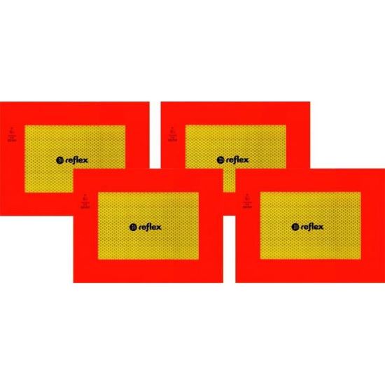 Set 4 placi reflectorizante vehicul lung, remorci, 283x195mm, Reflex 4005Mukn