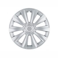 Set 4 capace roti 14inch, Delta, argintiu cu inel cromat, Jestic