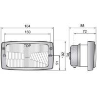 Element optic cu rama si pozitie 17178 Wesem, pentru far tip Zetor