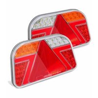 Lampa spate 241x140, 7 functii, cu ceata, mers inapoi, triunghi, SET stanga + dreapta, L1877 +L1876 Truck Led