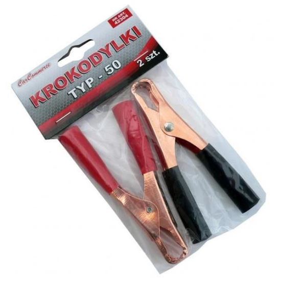 Cleste cablu curent, clema crocodil 10cm, 50A, 42304 CarCo 