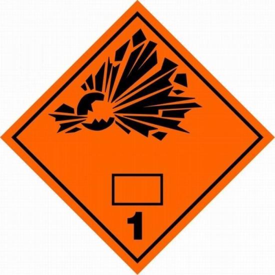 Autocolant ADR, Clasa 1 Substante Explozibile 6126/A/30 ReflexAllen