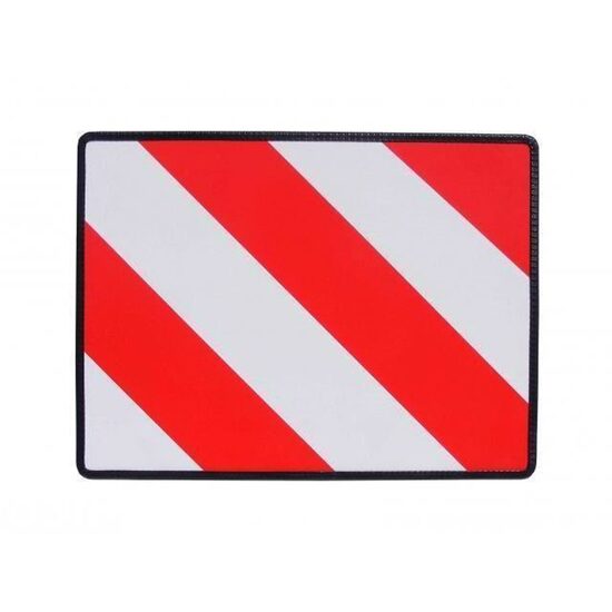 Placa reflectorizanta gabarit depasit, dungi alb cu rosu,  dreapta, 40x30cm TAB 0056-2