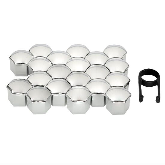 Set 20 capacele plastic, pentru prezoane 21inch, crom, 86920 Carmotion