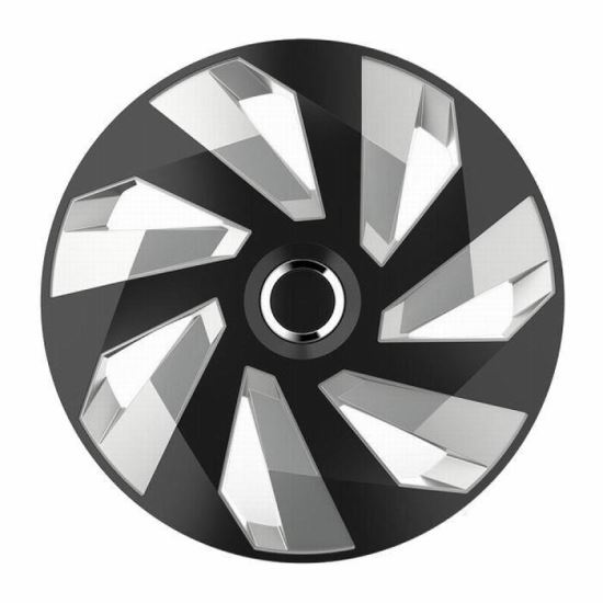 Capac roti 16" Versaco Vector RC negru cu argintiu si inel V5421