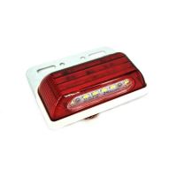 Lampa numar LED cu rama, din metal, cu pozitie, rosie 12V 4003-1 Art