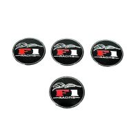 Set ornament capace/jante roti aluminiu adezive F1 Racing fi55 LGT-003 