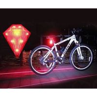 Lampa spate bicicleta 8 LED-uri, 2 Laser functie stroboscopica BS-01